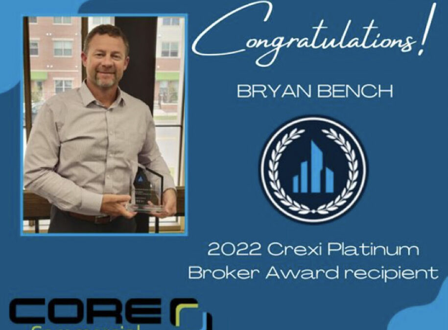 Bryan Bench Wins 2022 Crexi Platinum Broker Award